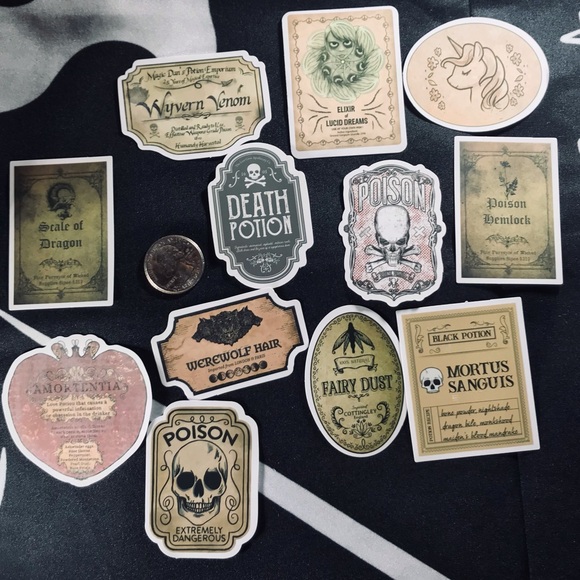 Poison Hemlock Witchy Sorceress Supreme Potion B0ttle Label Sticker - Picture 5 of 7
